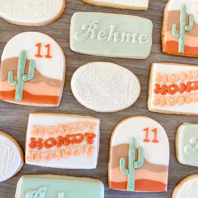 Desert Western Birthday Cookies
