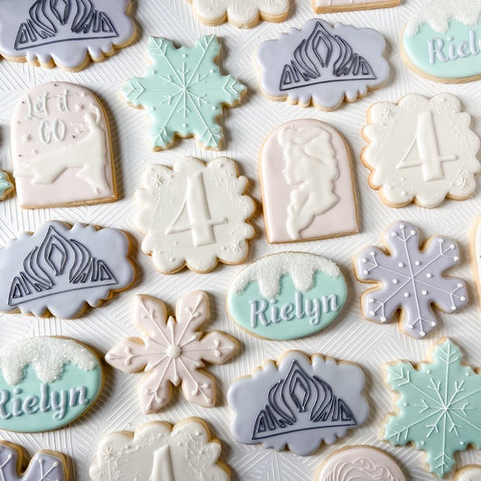 Frozen Princess Birthday Cookies