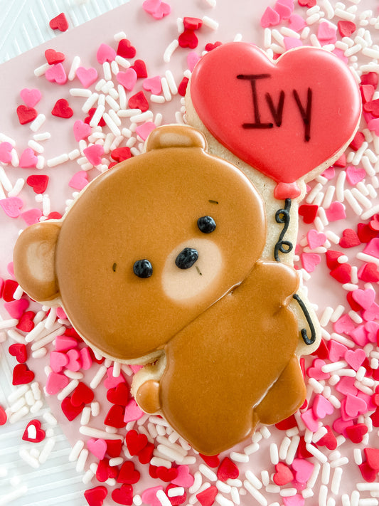 Teddy Bear with Personalized Balloon